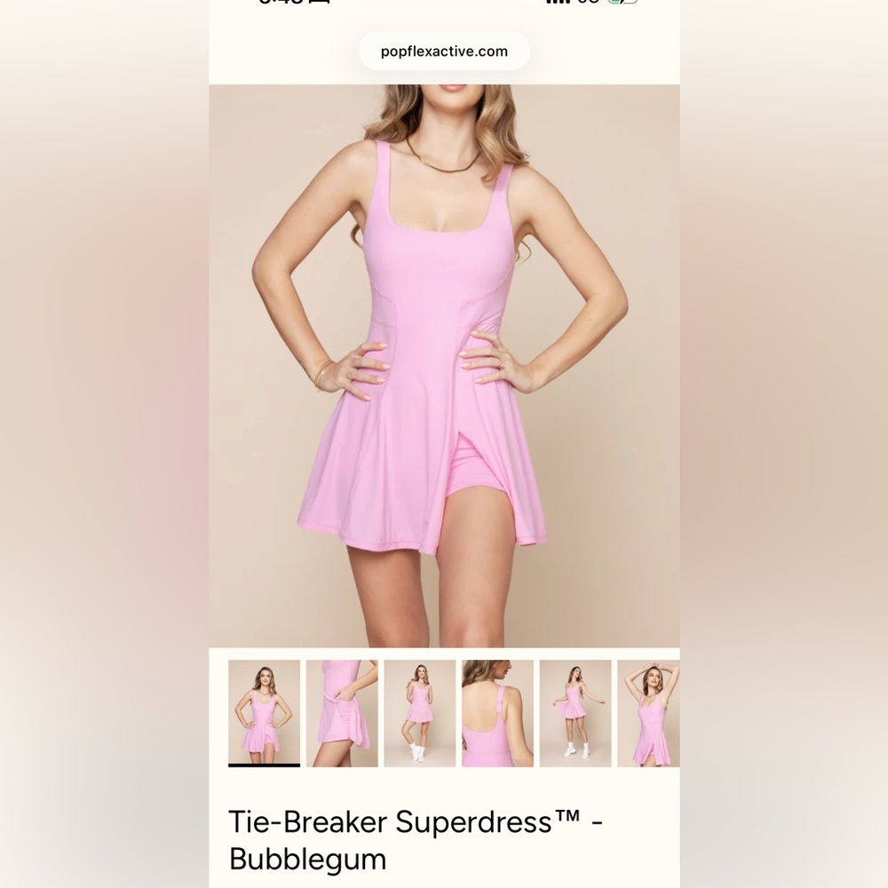 POPFLEX Tie-Breaker Superdress in Bubblegum